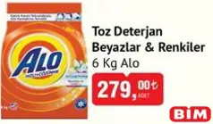 ALO TOZ DETERJAN BEYAZLAR & RENKLİLER 6 KG